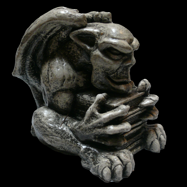 Gargoyle Bookends Concrete French Book Holders